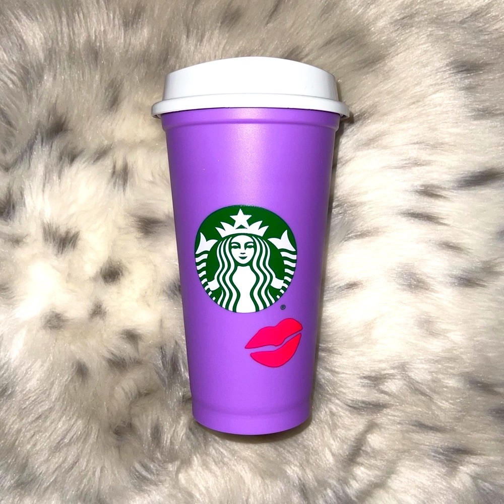 💜💗Starbucks reusable color‎ changing coffee…